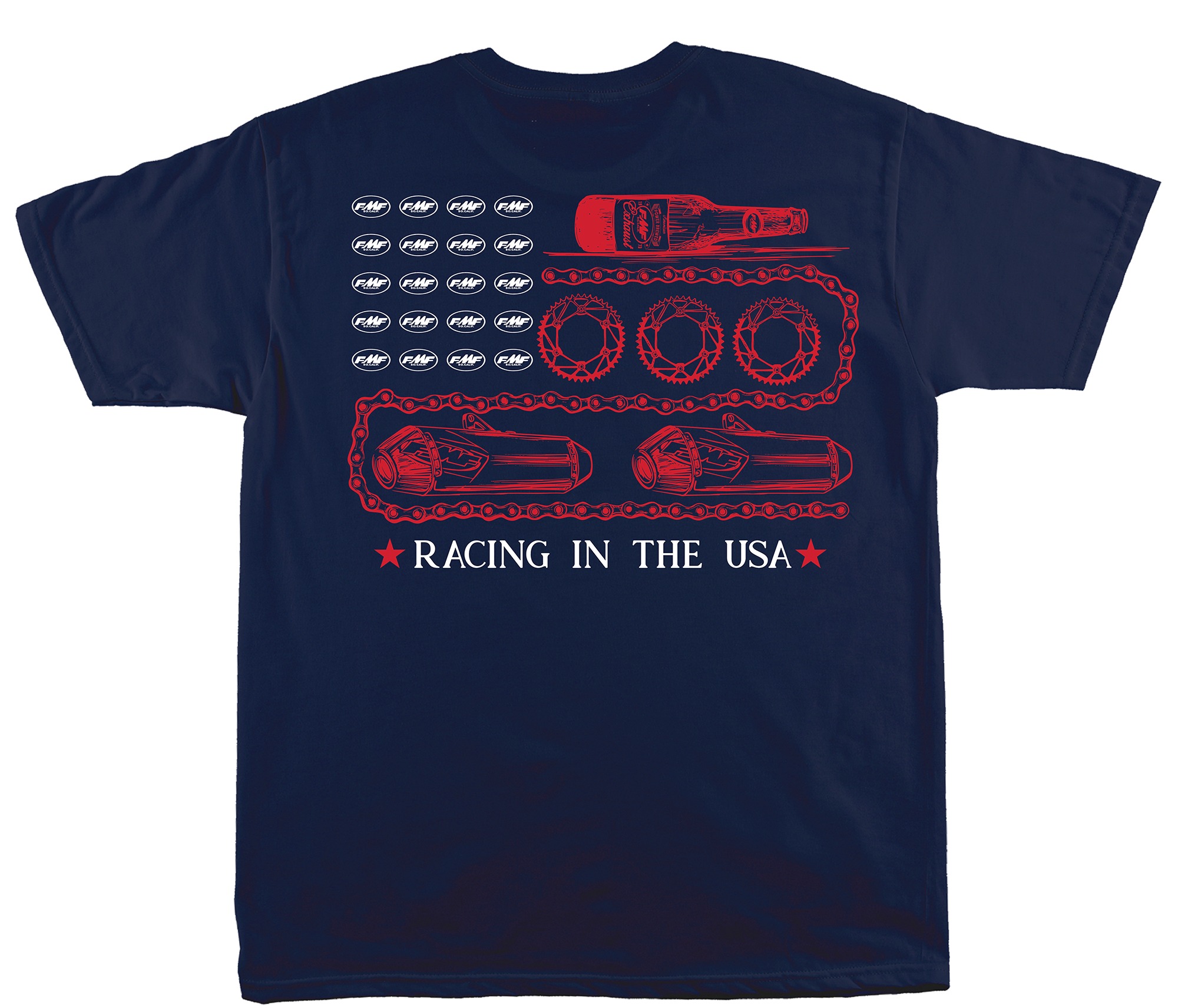 Streetwear Brand Usa - Camiseta Gráfica Clássica RACING IN THE