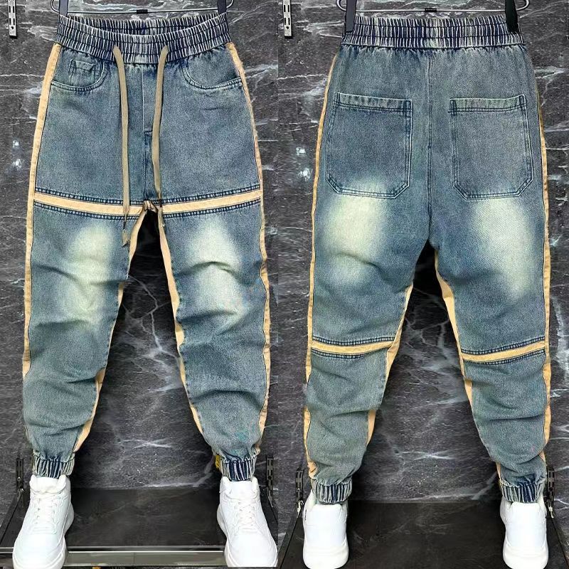 Streetwear Brand For Men - Calça jeans harém azul masculina, jeans