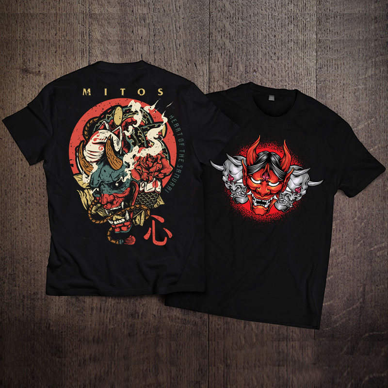 Streetwear Brand Japanese - Camiseta de manga curta com gola