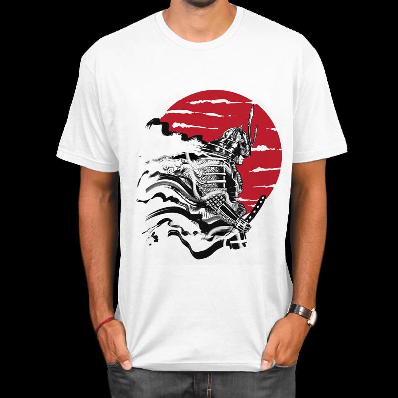 Streetwear Brand Japanese - Camiseta Estilo Samurai Japonês para Homens,
