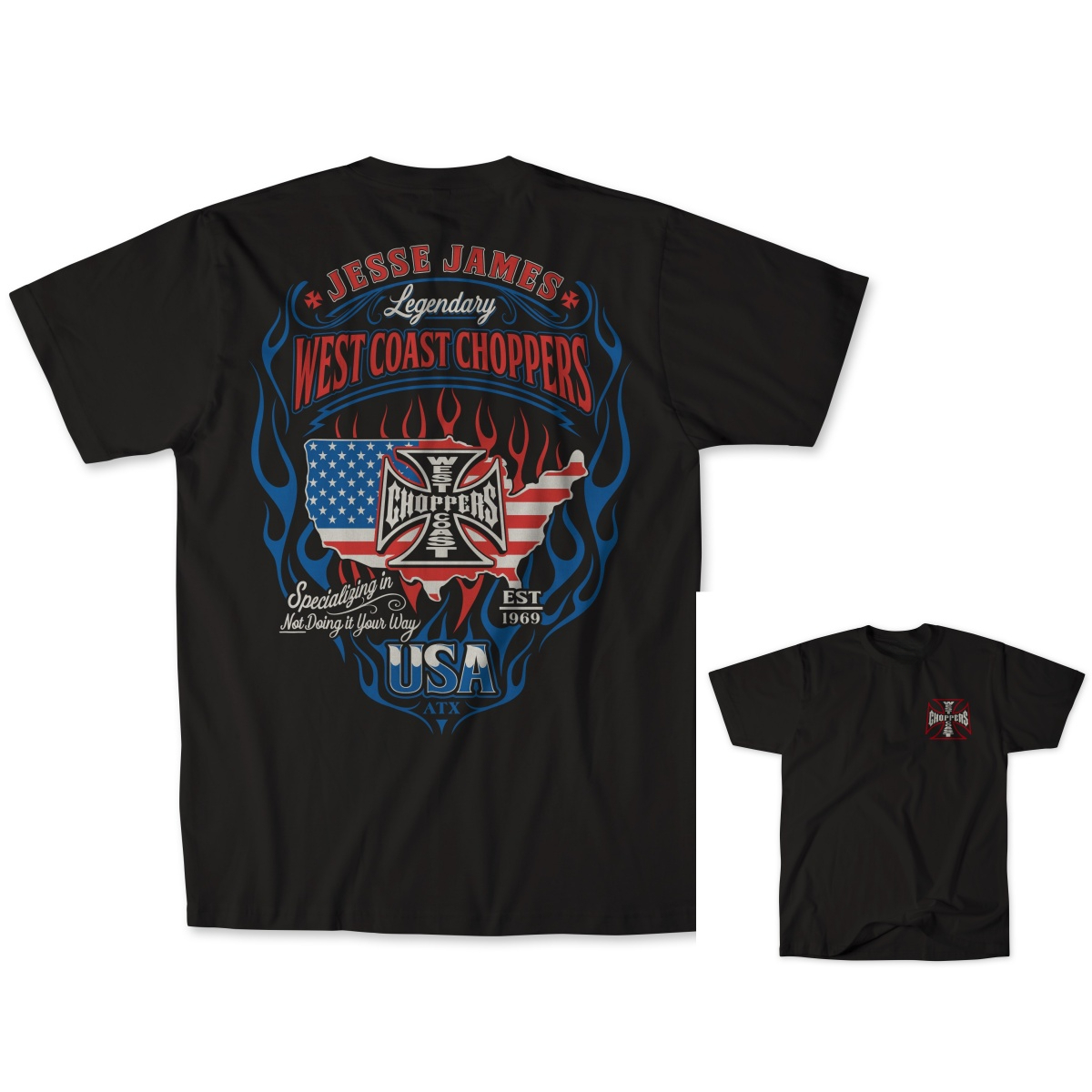 Streetwear Brand Usa - Camiseta Gráfica de Algodão com Bandeira