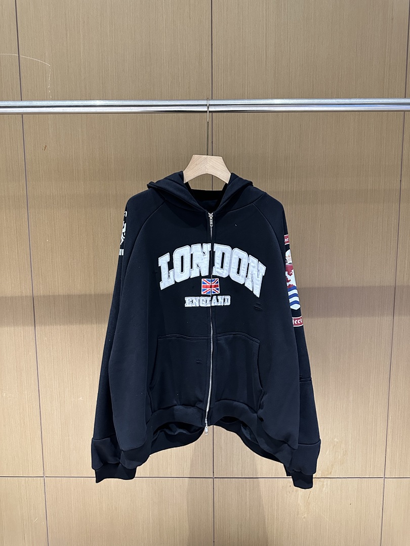 Streetwear Brand London - Jaqueta Oversized Unissex 25S Lavada Desconstruída