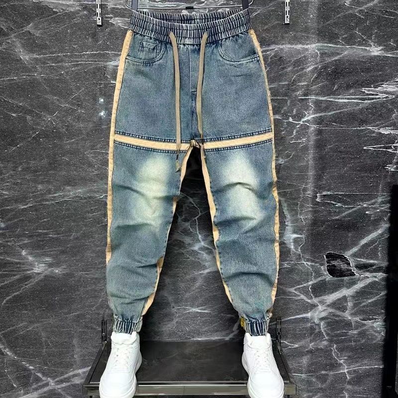 Calça jeans harém azul masculi - Streetwear Brand For Men avaliação e preço