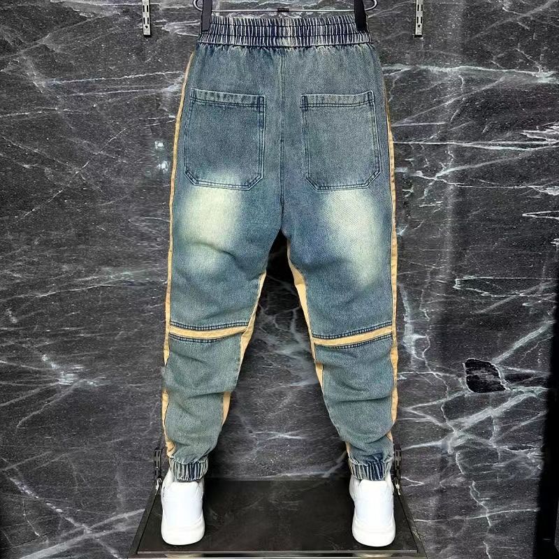 Calça jeans harém azul masculi - Streetwear Brand For Men avaliação e preço