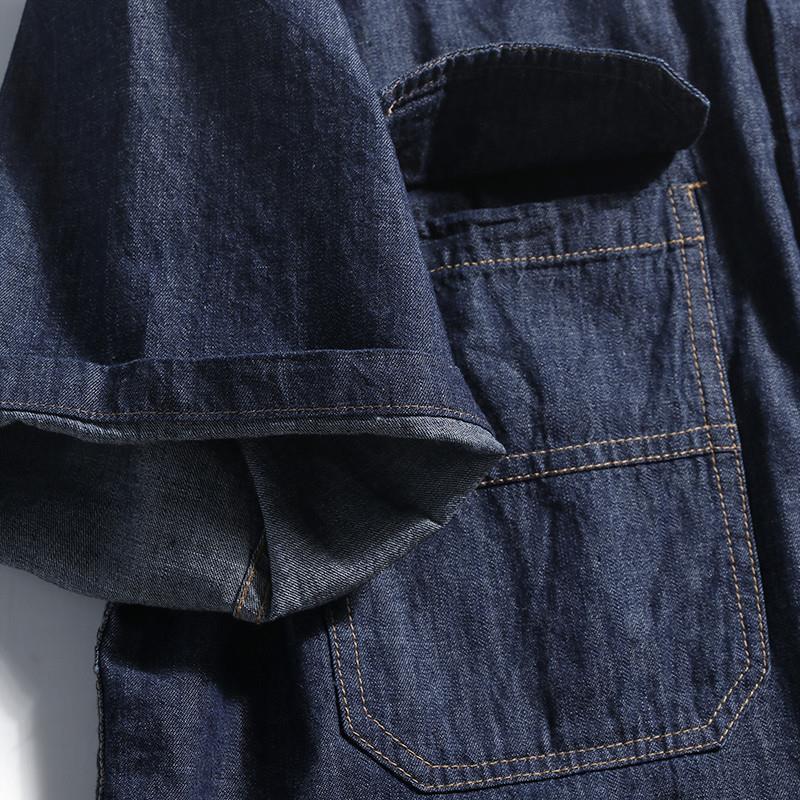Camisa Jeans Masculina Estilo  - Streetwear Brand Japanese avaliação e preço