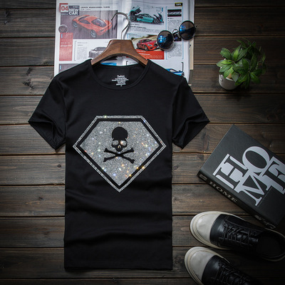 Crânios Strass T-shirts mascul - Streetwear Brand England avaliação e preço