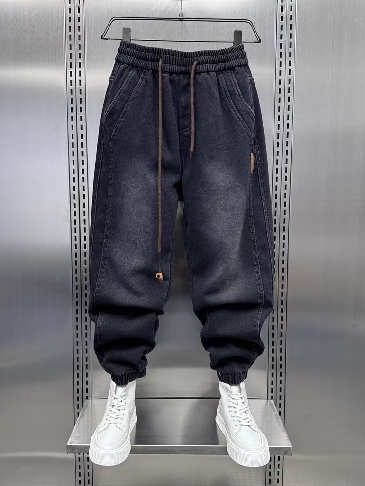 Calças de brim harem masculina - Streetwear Brand Japanese avaliação e preço