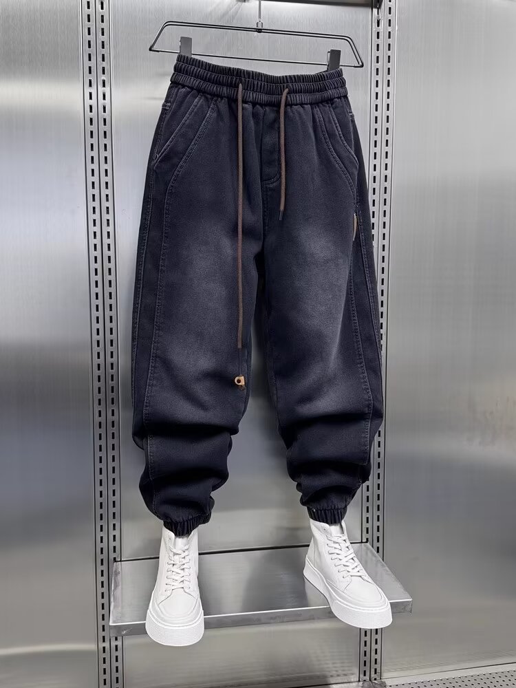 Calças de brim harem masculina - Streetwear Brand Japanese avaliação e preço