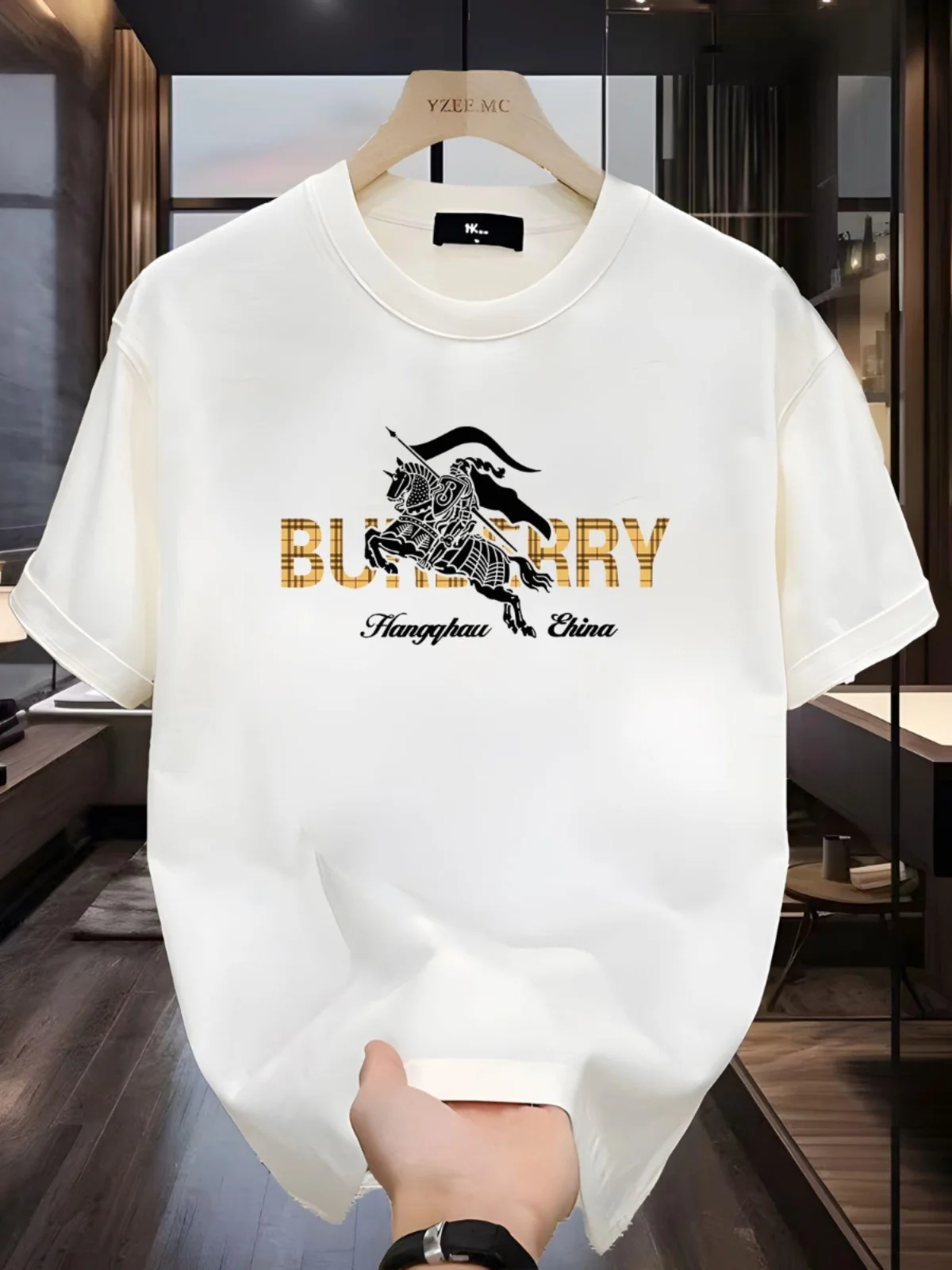 Camiseta masculina de luxo com - Quality Streetwear Brand avaliação e preço